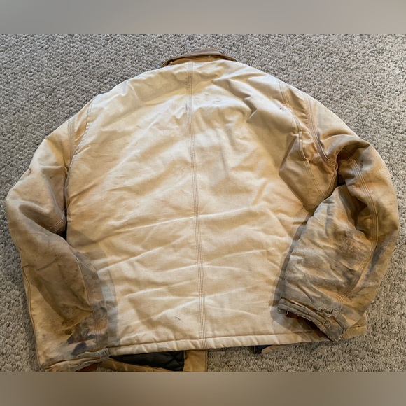 Carhartt Coat Mens LargeT Detroit Arctic Vintage Streetwear Quilted Duck Utility - Picture 5 of 6